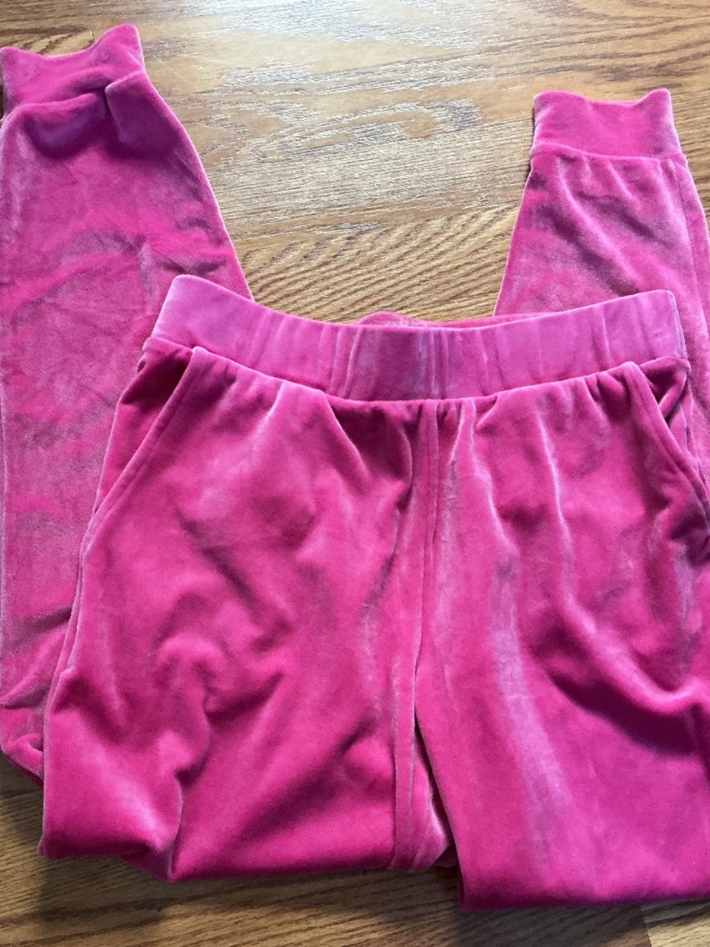 Time & Tru Pink Velour Joggers Pants Size S (4~6)